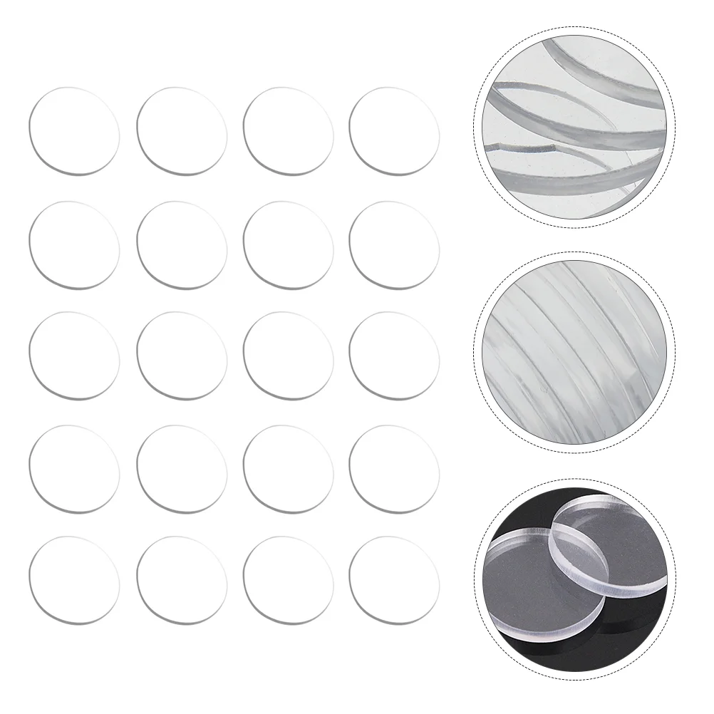 

20 Pcs Glass Suction Cup Gasket Clear Furniture Spacer Table Round Bumper Tops Spacers Rubber