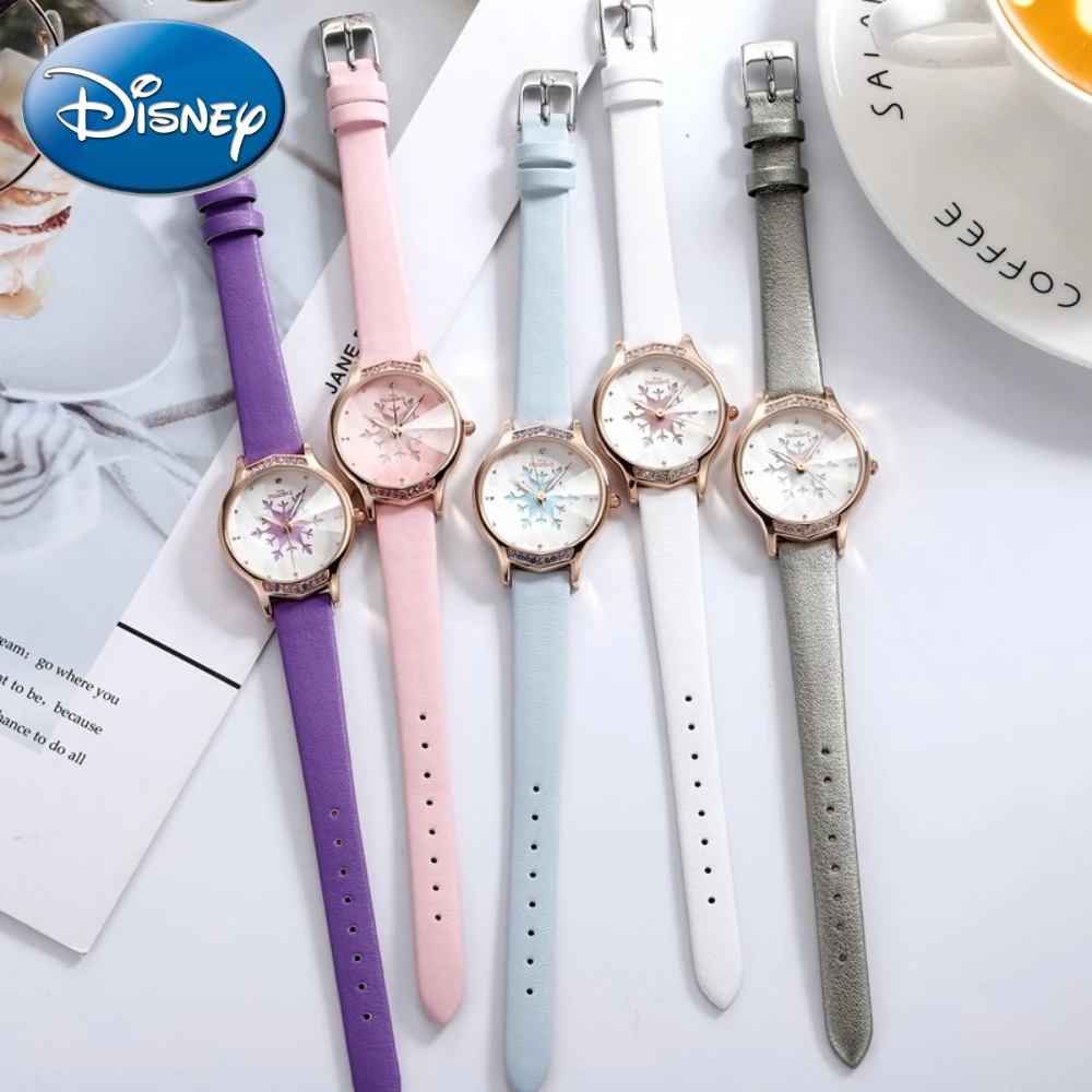 Disney Gift With Box Frozen Simple Women's Quartz Watch Strap Student Belt Clock Relogio Masculino enlarge