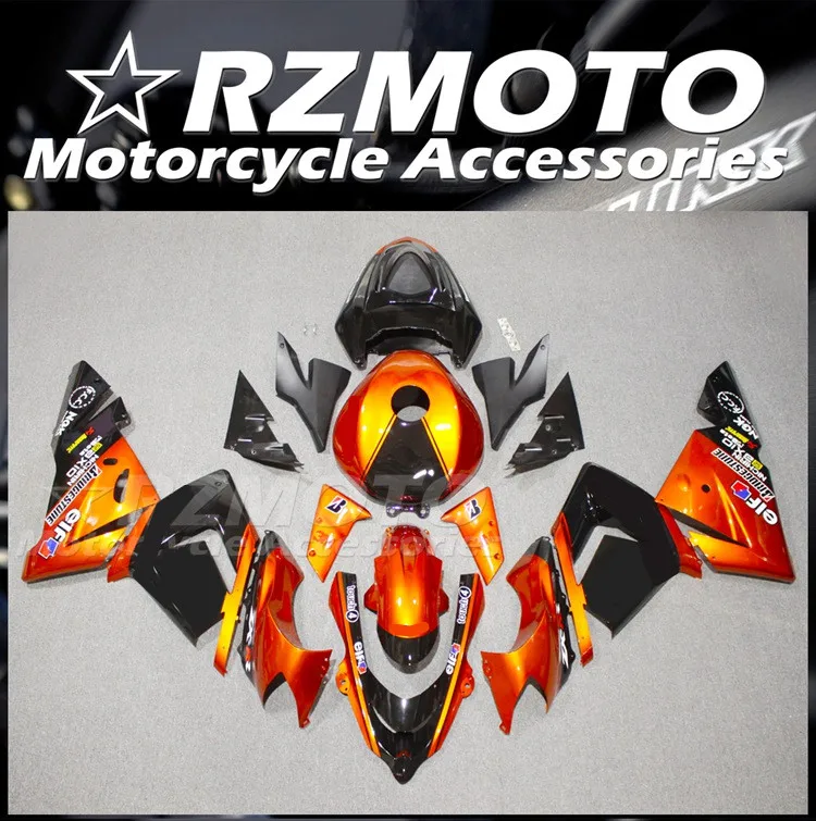 

Новый комплект обтекателей для мотоцикла ABS Подходит для Kawasaki Ninja ZX-10R 2004 2005 04 05 Комплект кузова оранжевый + Крышка Резервуара