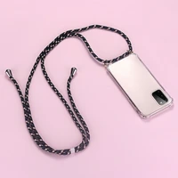 luxury lanyard silicone phone case for samsung galaxy s22 s21 s20 fe s10 s9 note 20 10 plus a52 ultra thin necklace rope cover