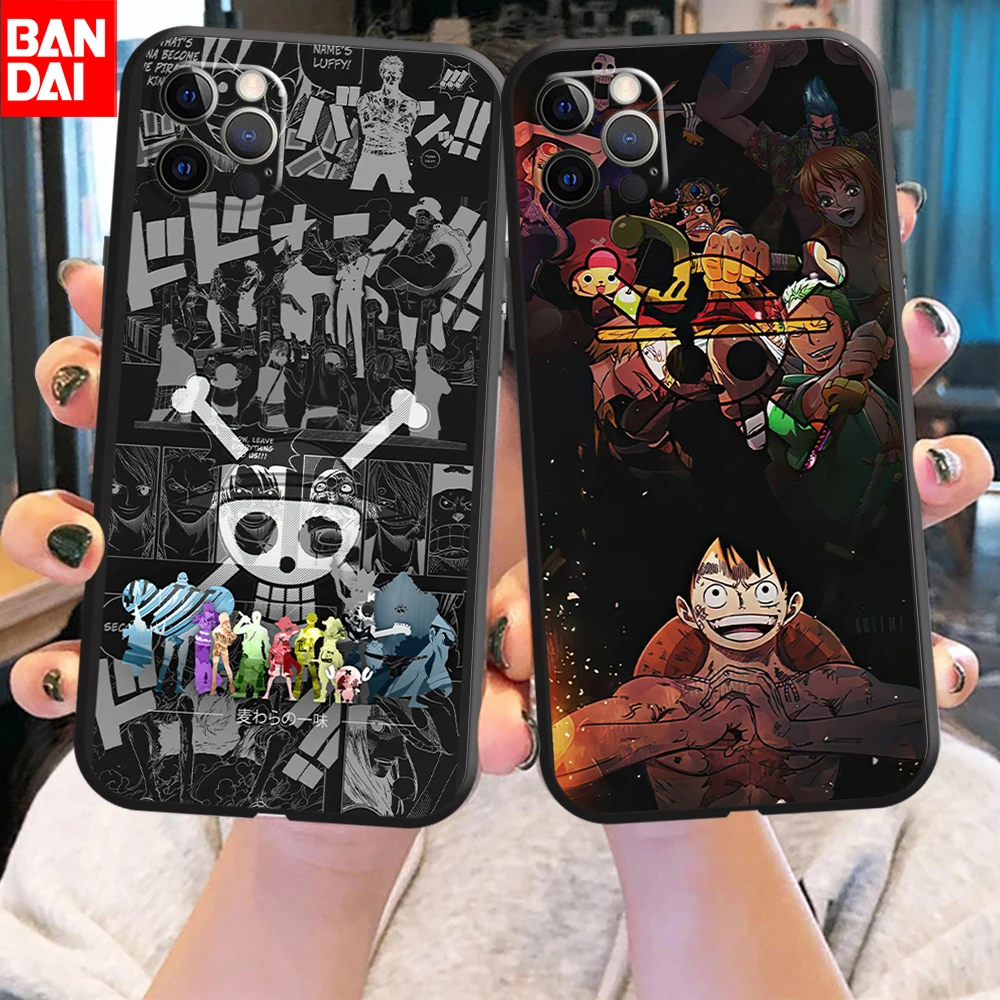 

ONE PIECE Phone Case For iPhone 11 12 13 Pro MAX Mini 6 6S 7 8 Plus X SR XS MAX SE 2020 Soft Silicone TPU Anime Funda Cover