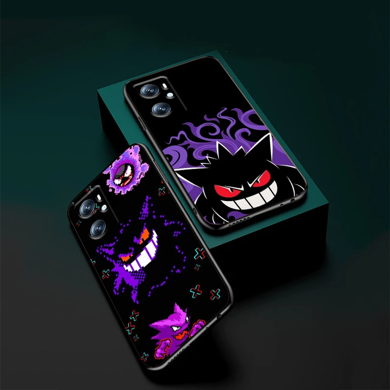 P-Pokemons G-Gengguis мультфильм для OPPO Find X6 X5 X3 A54S A5 A94 A16 A53S A57 A74 A72 A98 A78 A96 A9 5G черный мягкий