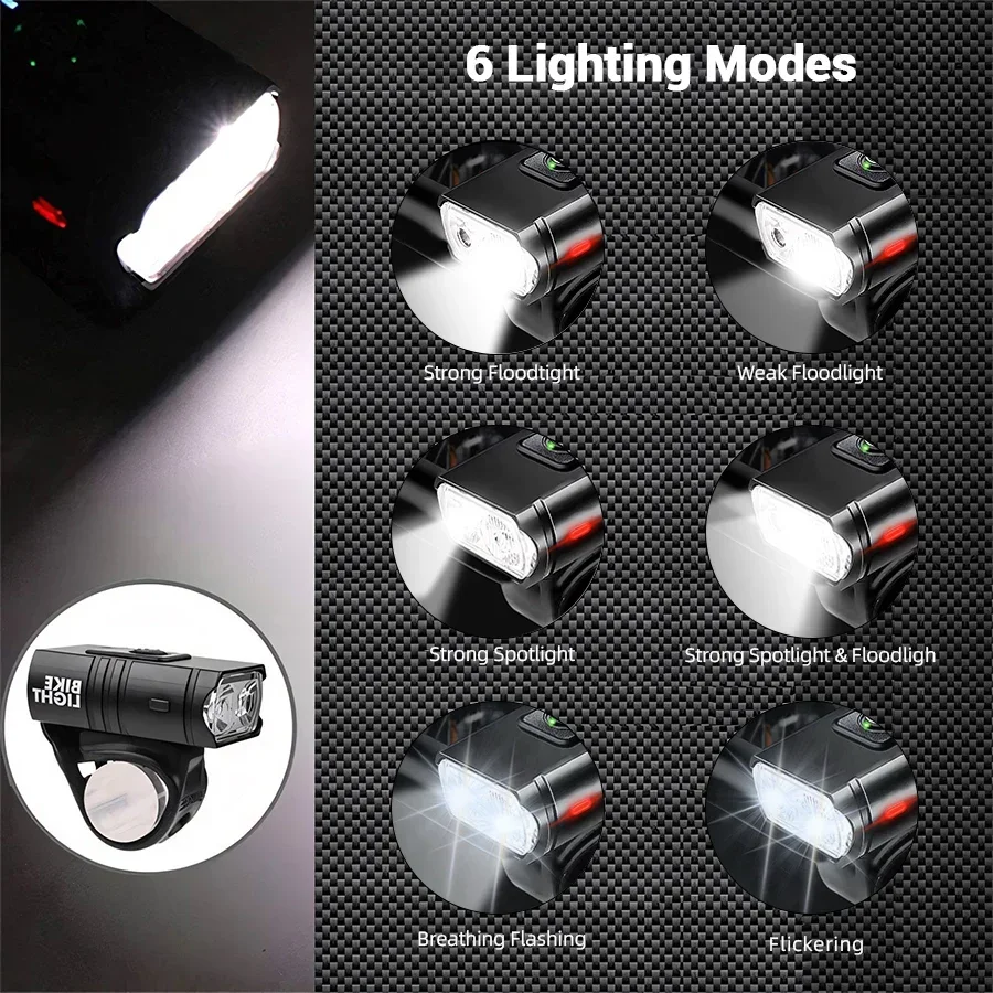 Яркий велосипедный фонарь 10000 лм с зарядкой от USB