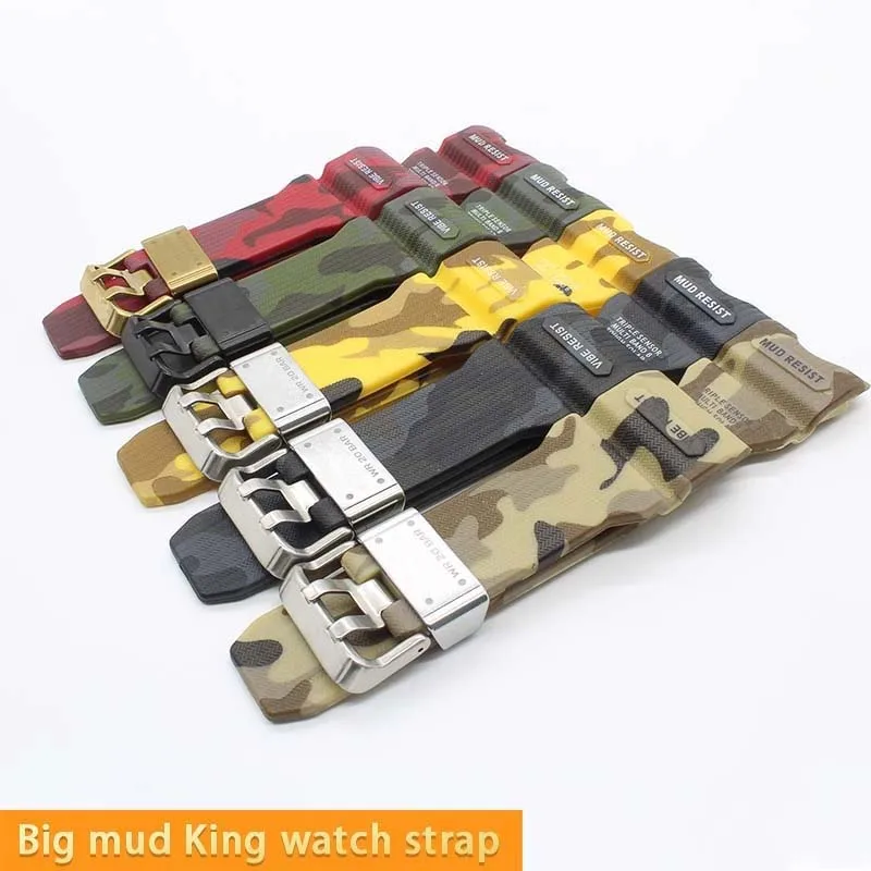 Strap for G shok Casio Strap Men's Big Mud King Modified Gwg1000 Accessories Resin Replacement Strap Collection