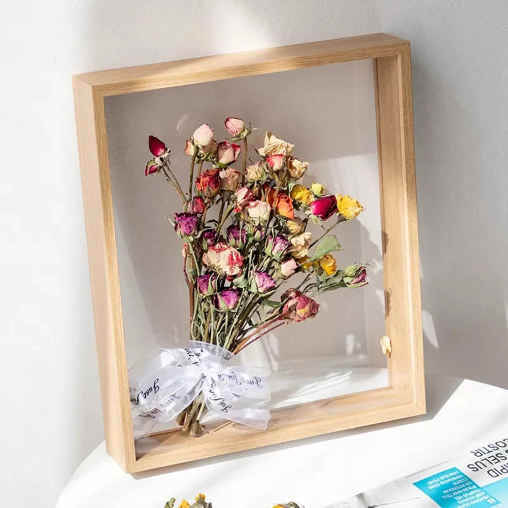 1pcs 3D Photo Frame Wooden Picture Frame Nordic Shadow Box Dried Flower Specimen Holder Handmade Diy Gift Home Decor images - 6