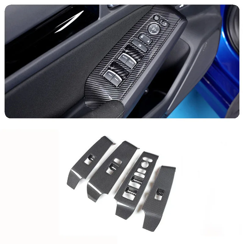 

Left/Right-hand drive Car Window Trim Glass Lift Switch Panel Sticker Cover Styling For Honda 11th Civic 2021 2022 Accessories