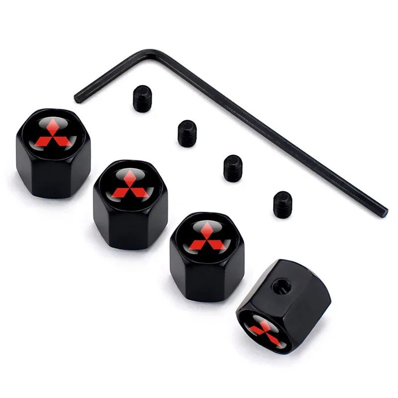 

4 шт. колпачки для клапанов колес автомобиля, противоугонные крышки для Mitsubishi RALLIART Colt Galant ASX Lancer 9 10 L200 Pajero Outlander Eclipse