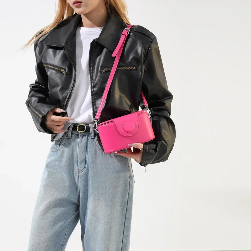 Женская Мини-сумка На Плечо Клатч Из Искусственной Кожи Синий Оранжевый