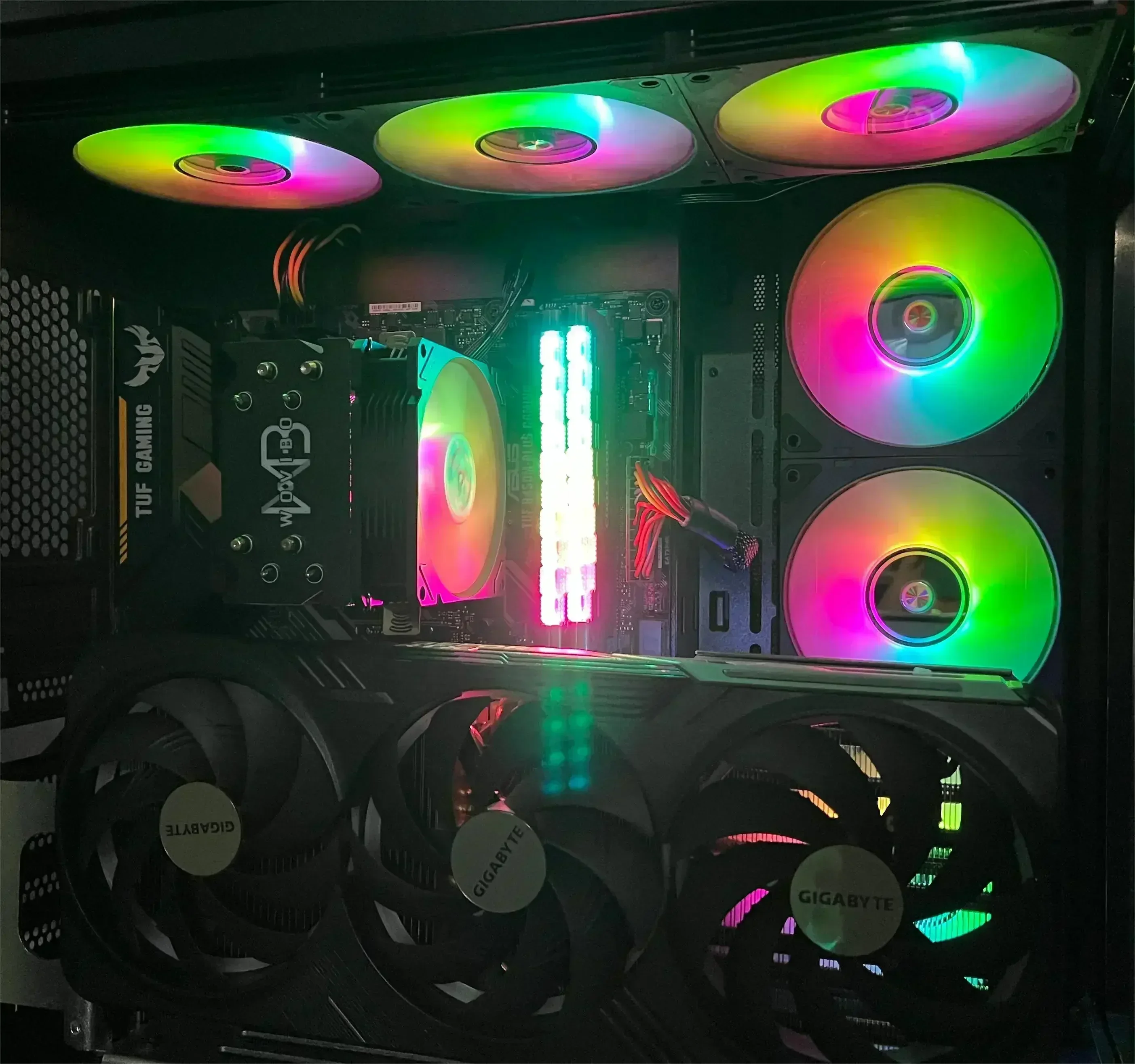 Wovibo ARGB RGB Вентилятор охлаждения процессора PWM 4PIN для Intel 115x 1200 1700 2011 X79 X99 AMD AM4 AM5