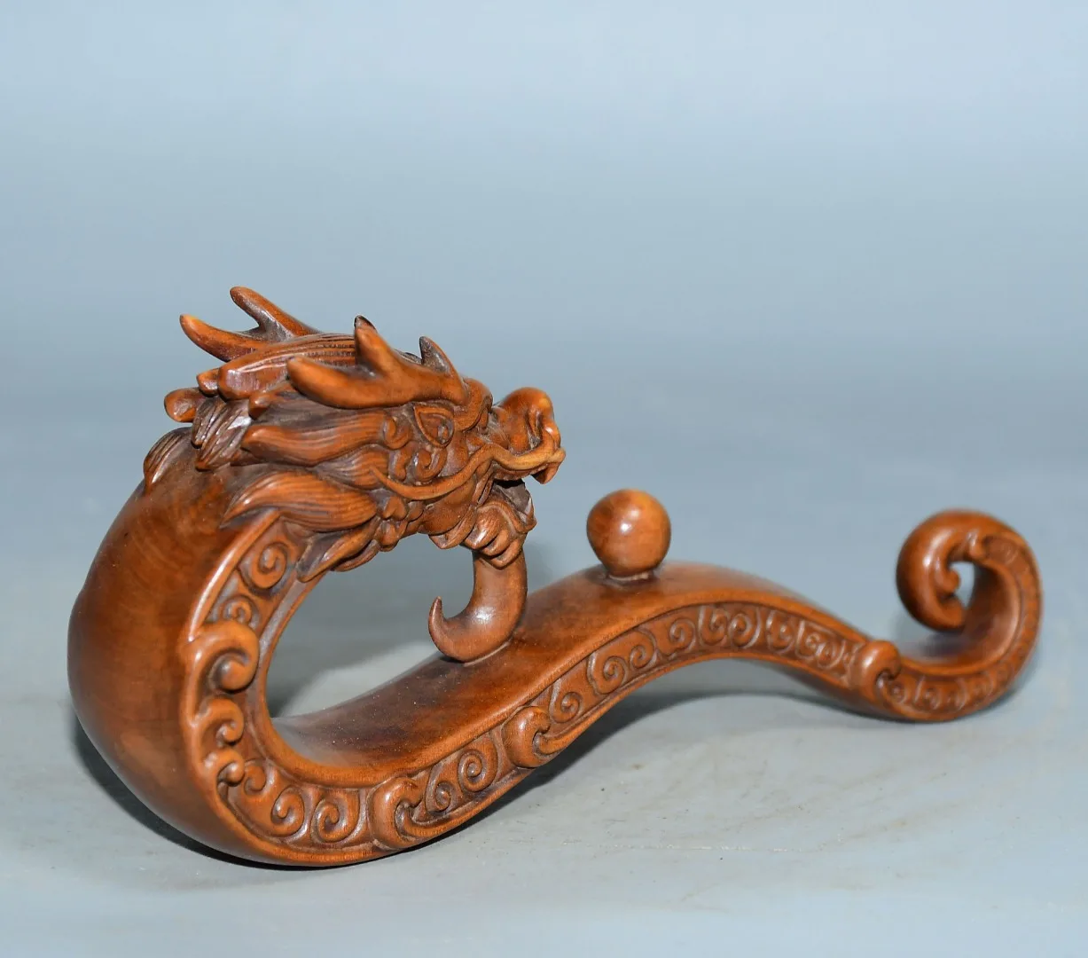 Китайская резьба по дереву старая коллекция самшита тонкая резная подставка для