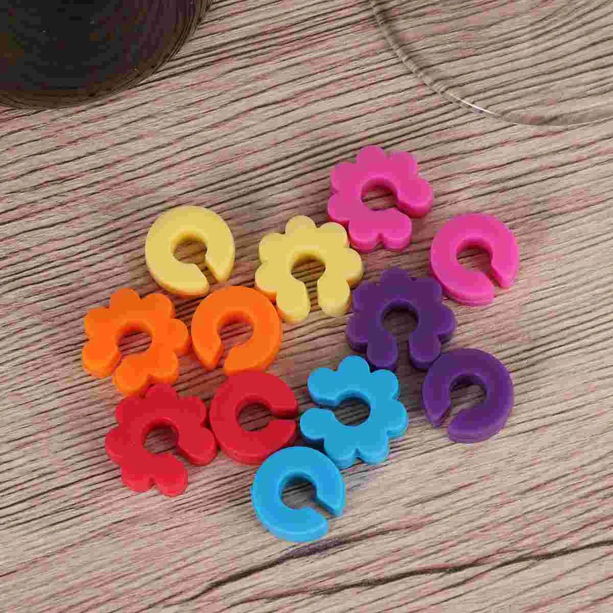 

2 Packs Red Glass Marker Charms Markers Bottle Identification Glasses