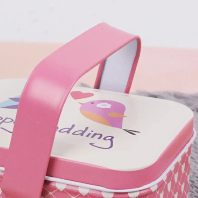 Декоративная Милая мультяшная коробка для печенья и конфет жестяная хранения в