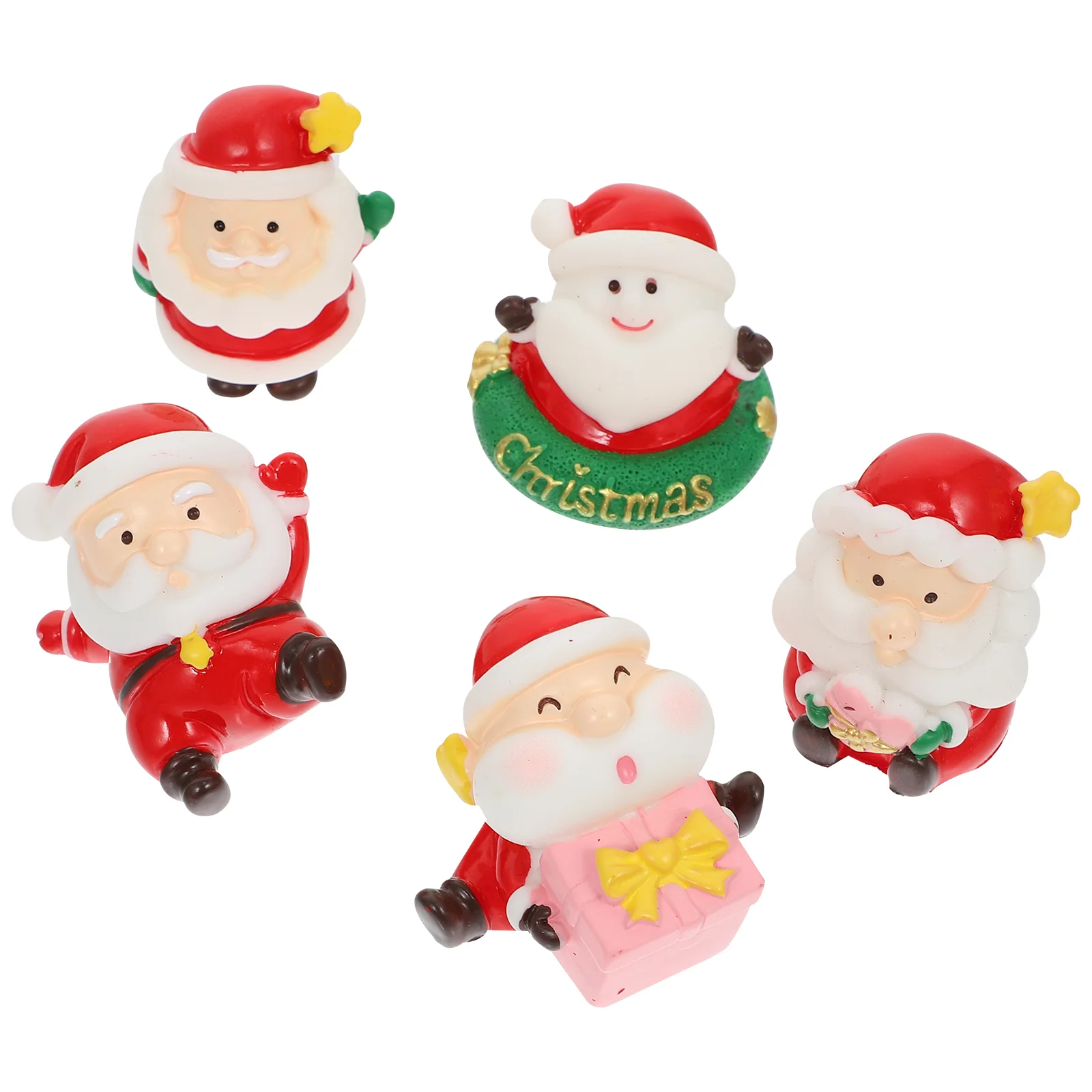 

Christmas Figurine Miniaturemini Party Figurines Decoration Fillerlandscape Decor Snowman Micro Toys Resin Deer Accessories