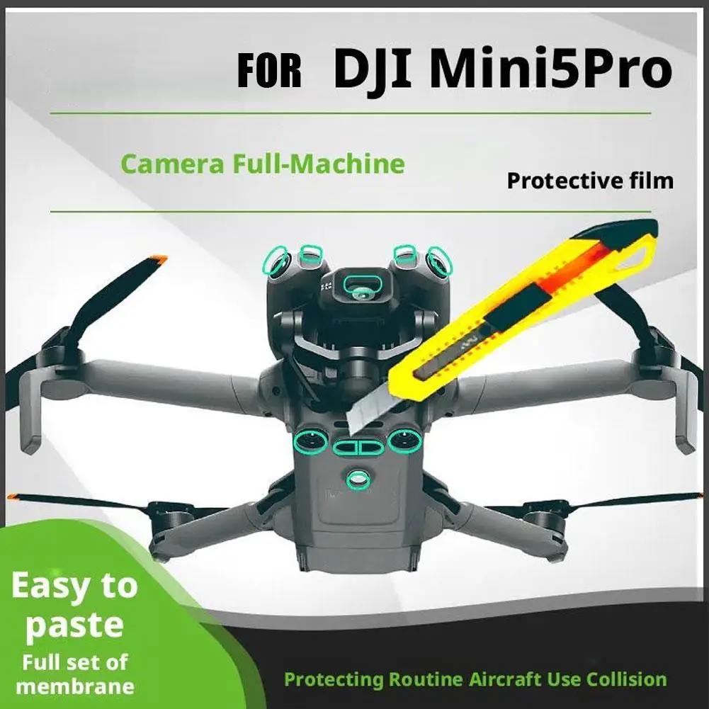 Фото Защитная пленка для экрана камеры Dji Mini 5 Pro, пылезащитная пленка для объектива, датчик объектива, нанометровая пленка, аксессуары для дронов V9m8 №2