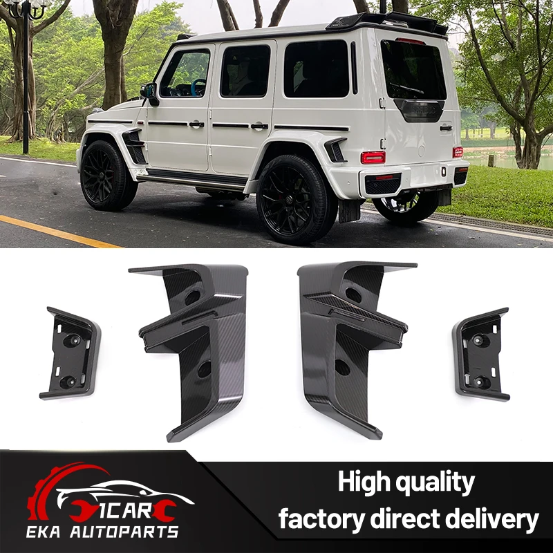 Фото Для Mercedes-Benz G-Class W464 2019- (стиль B800) — накладки на воздухозаборники крыльев из сухого карбона, вентиляционные отверстия для расширителей крыльев W463A G Wagon, G900 Rocket №2