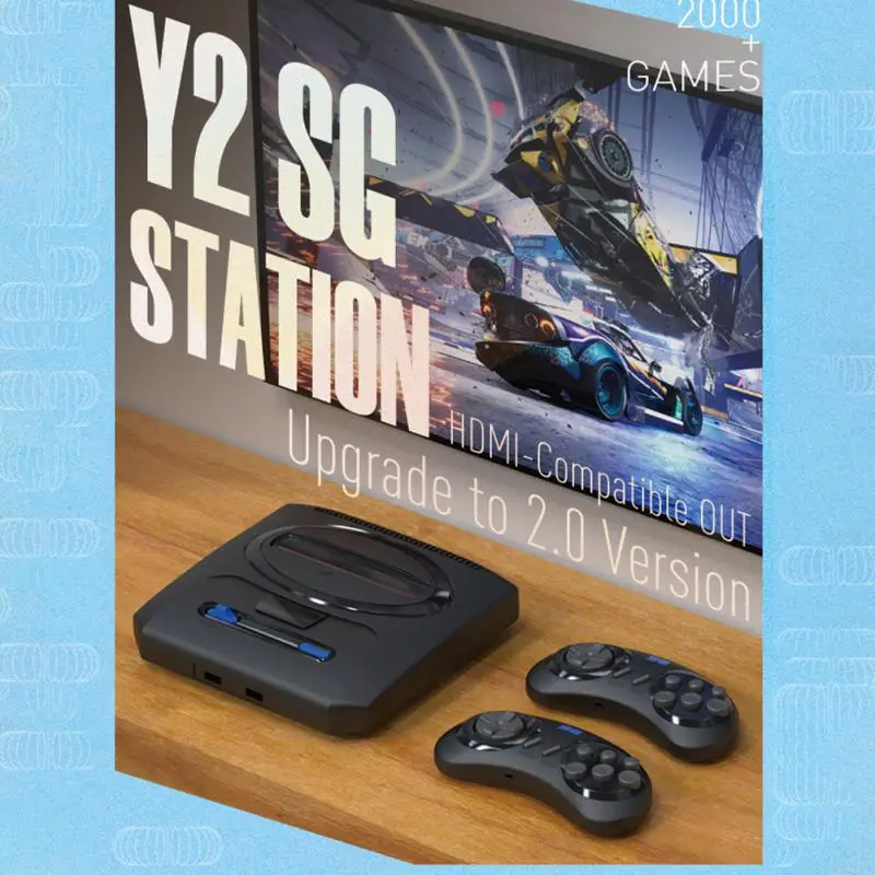 Игровая приставка для Sega Genesis Mega Drive 2 16 бит MD беспроводная Ретро консоль Dendy