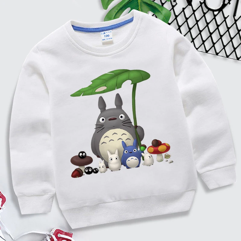 

Japanese Anime Kids Clothes Girls Spirited Away Hoodie Cartoon Totoro Sweatshirt Funny Graphic Miyazaki Hayao Pullovers for Boys
