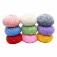 50grams plush yarn for knitting mohair acrylic soft thin mohair yarn hand knitting sequins for crocheting sweater wool thread