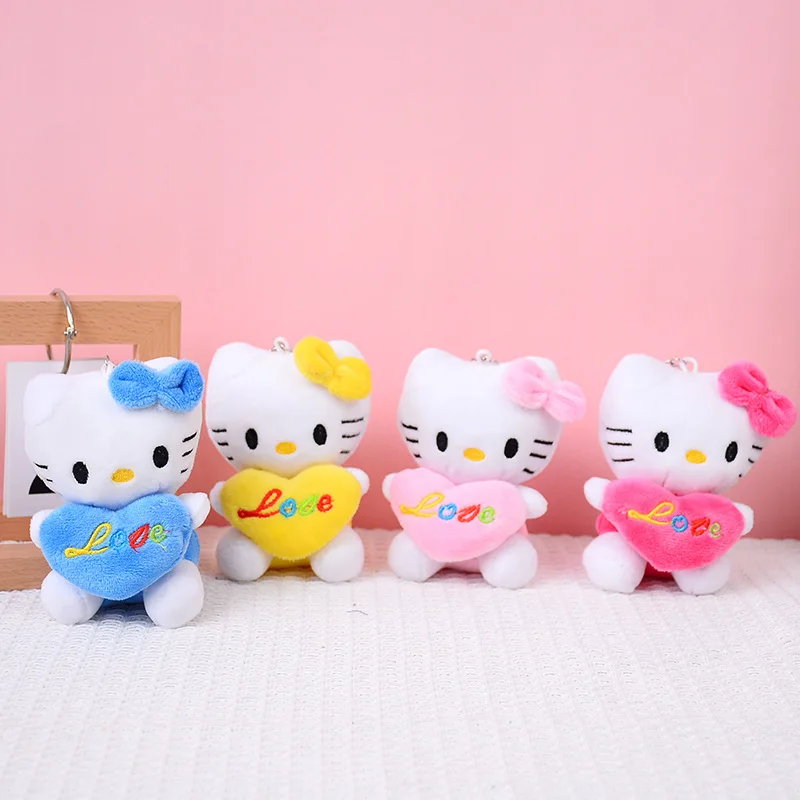 

Kawaii Hello Kittys Sanrios милые девочки сердце мультфильм аниме плюшевый кулон рюкзак ювелирные изделия плюшевая игрушка плюшевый подарок