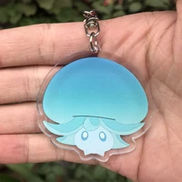 genshin impact floating hydro fungus cosplay keychain badge accessories key chain cartoon pendant christmas present gift