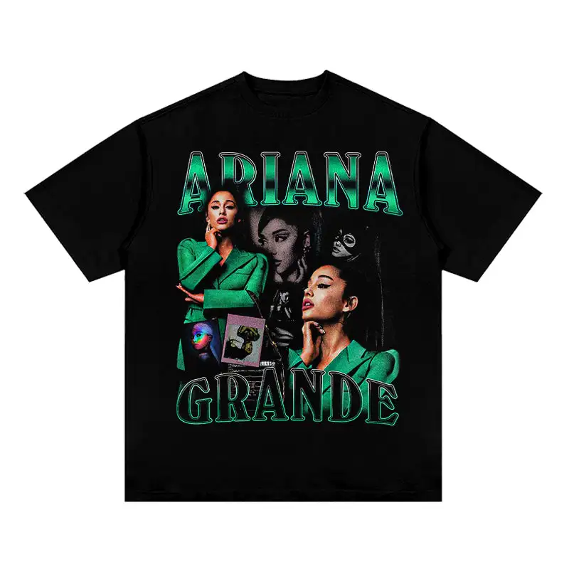 Хлопковая Футболка Ariana Grande Унисекс Винтажная Уличная Одежда Классический Стиль