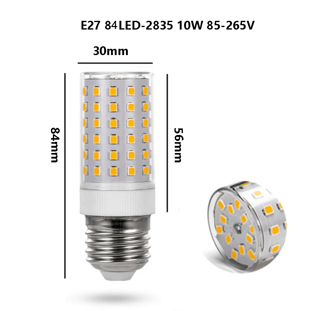 5 шт. керамическая лампа E27 E26 10W 84 SMD 2835 для холодильника