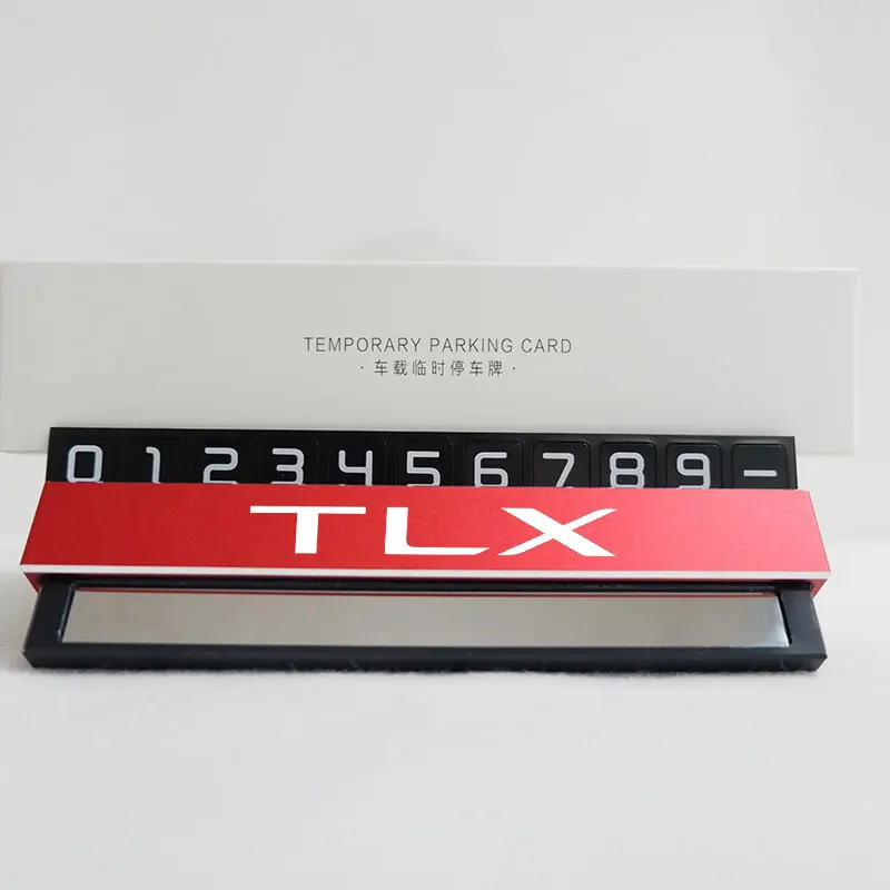 

Alloy Hidden Parking Card For Acura TLX Car Phone Number Card For Acura Integra TL TLX ILX RL NSX ZDX MDX RDX TSX RSX RLX CDX