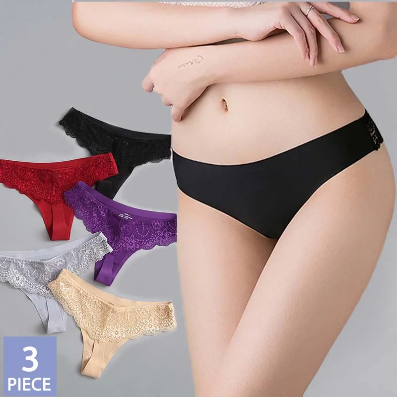 

3 шт./Лот, женские трусики, нижнее белье, бесшовные стринги, стринги, большие размеры, женские трусы, кружевное сексуальное нижнее белье, женс...