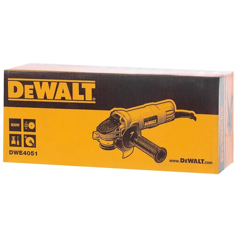 Машина шлифовальная угловая DeWalt DWE4051 (диск 125 мм мощность 800 Вт блокировка