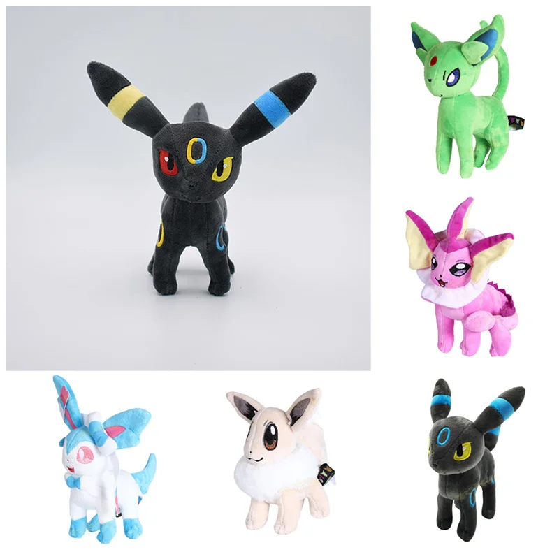 

23cm Pokemon Eevee Plush Anime Figure Umbreon Shiny Moon Plushie Dolls Kawaii Toys Gift for Children Cute Soft Stuffed Plush
