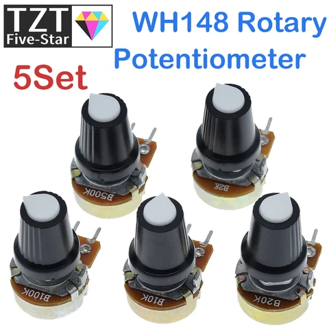 Потенциометры TZT WH148 1K 10K 20K 50K 100K 500K Ом