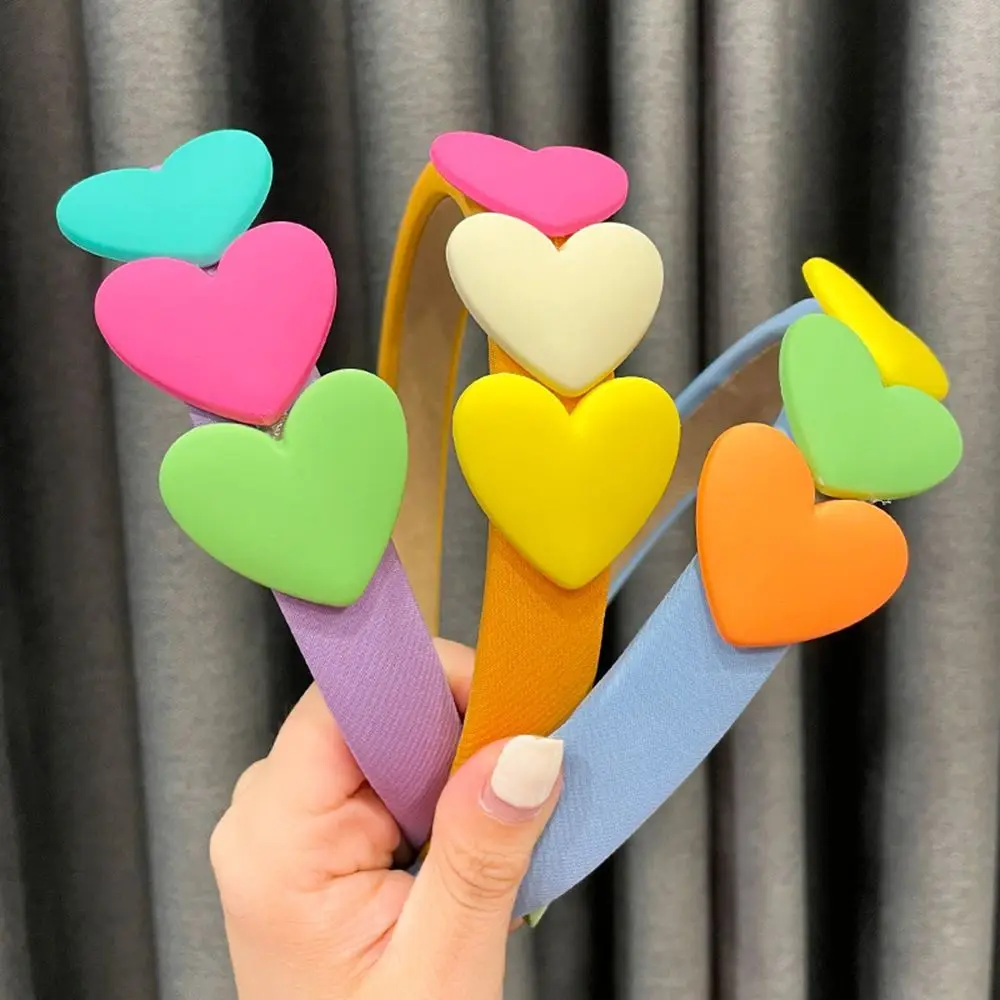 

Girls Cute Colorful Heart Sponge Hairbands Children Outdoor Sweet Hair Decorate Headband Hair Hoop Kids Fashion Hair Accessories
