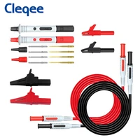 cleqee p1600a 4mm banana plug multimeter test leads kit safety test probe alligator clip for electronic testing