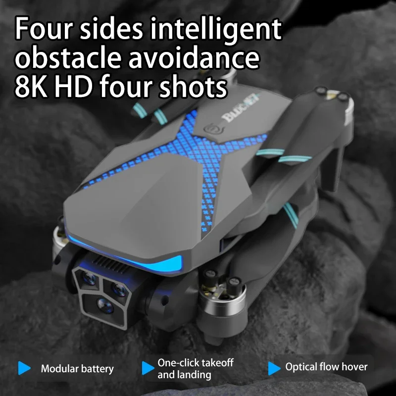 Профессиональный Квадрокоптер с тройной Камерой 8k HD для xiaomi AE7Pro Дрон