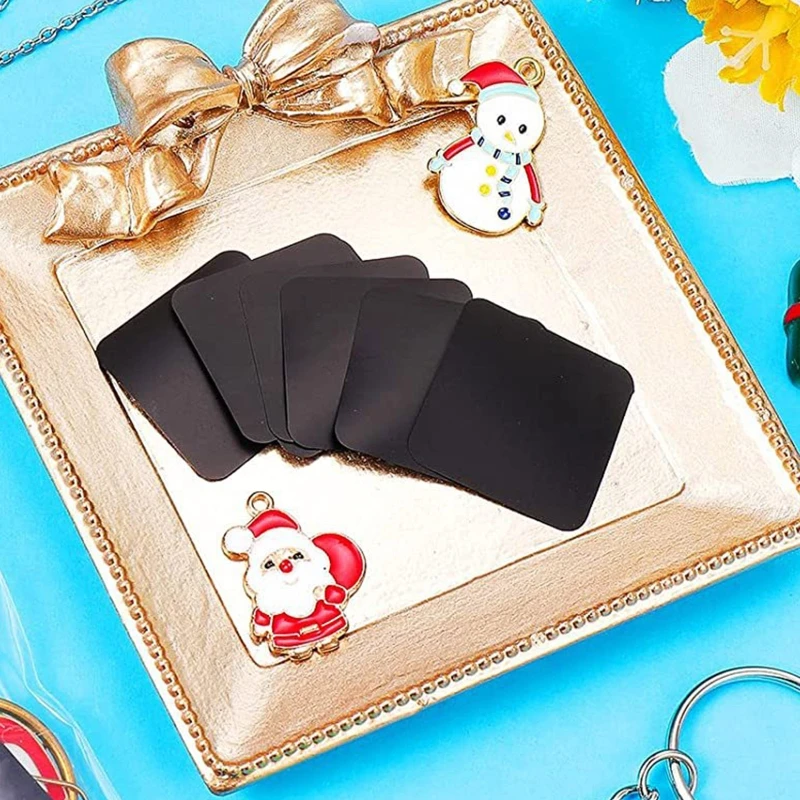 

N58F 200 Pieces Anti Tarnish Strips with Clear Plastic Jewelry Plastic Bag Anti Tarnish Paper Tabs for Jewelry Storage Care