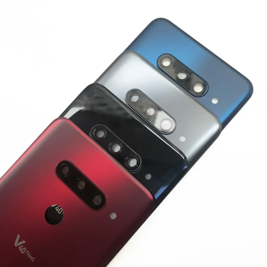 Задний корпус для LG V40 ThinQ крышка батарейного отсека чехол задней двери со стеклом