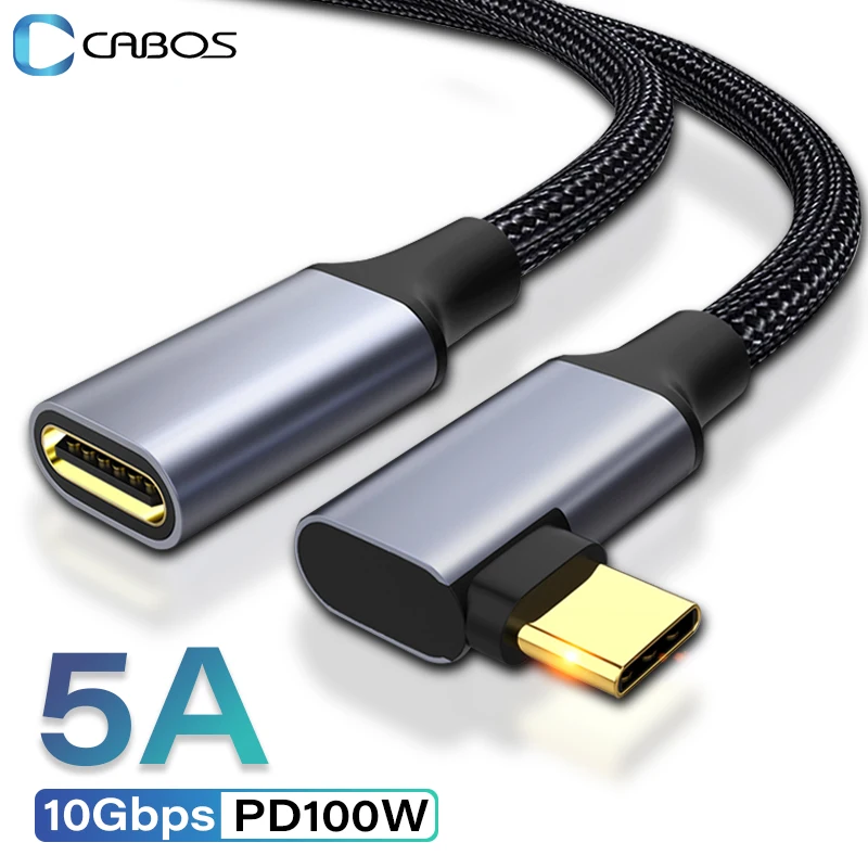 

Кабель-удлинитель USB Type-C 5 А, PD100W, 90 градусов