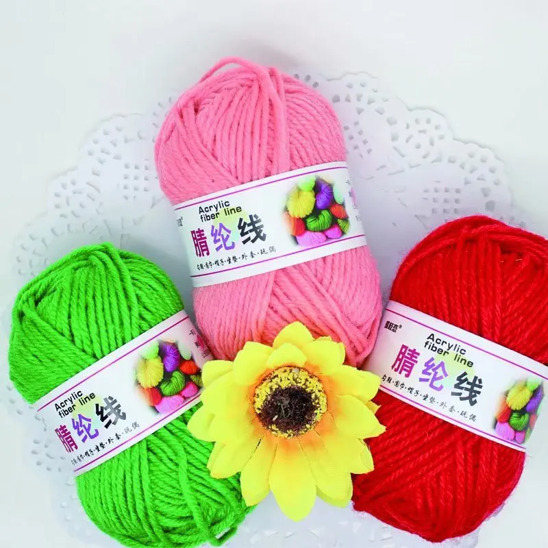 

4 Strands 25g Acrylic Yarn Hand-knitted Sweater Hat Doll Shoes Factory Wholesale Knitting Woven Hat Hat Scarf Crochet Shoes