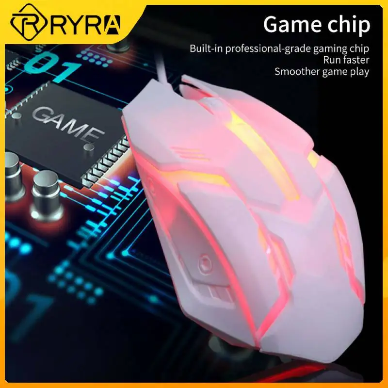 

RYRA 1000DPI Ergonomic Wired Gaming Mouse USB Computer Mouse Gaming RGB Mause Gamer Mouse 3 Button LED Silent Mice For PC Laptop