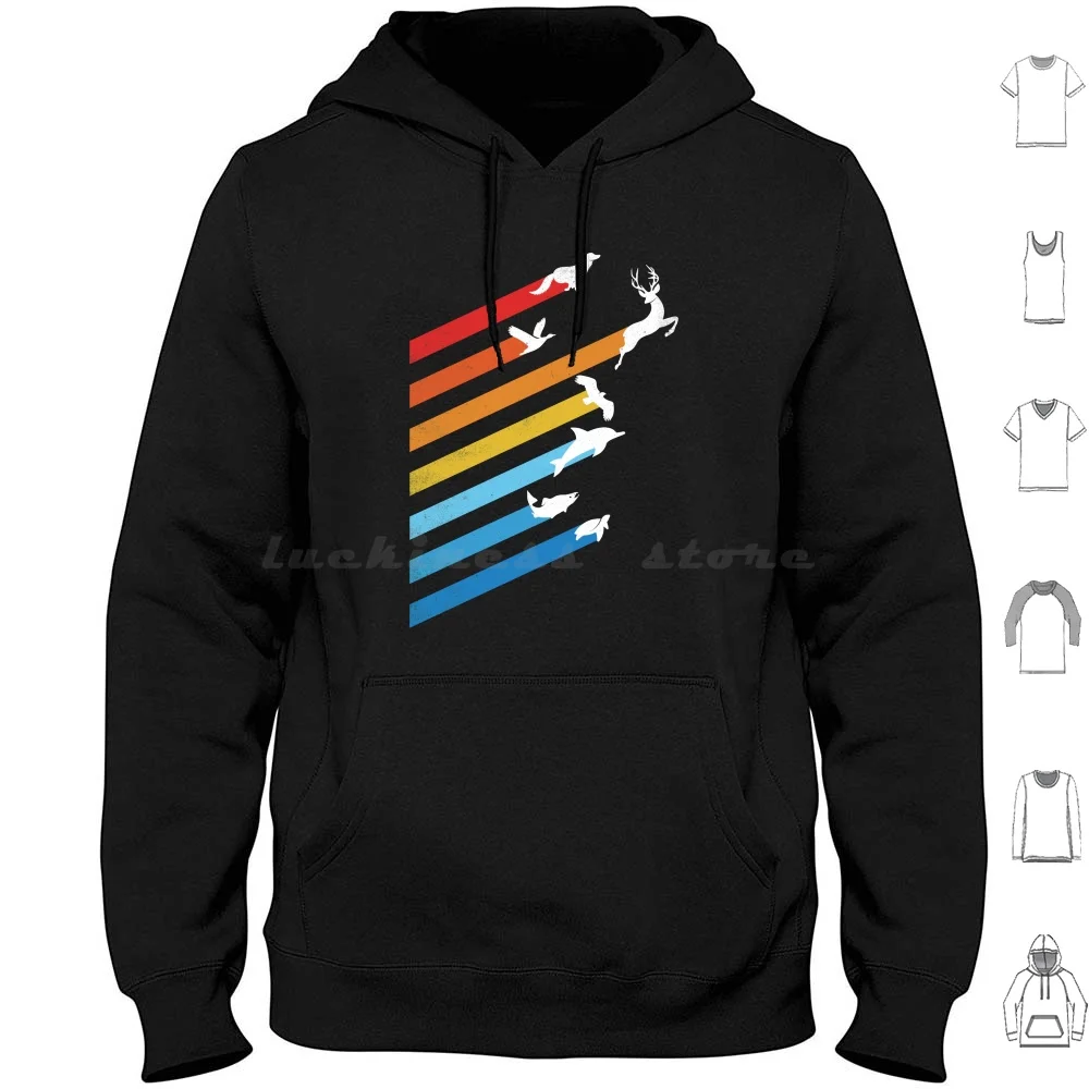 

Wild Streak-Nature Hoodies Long Sleeve Wolf Animals Animal Duck Deer Birds Bird Dolphin Salmon Turtle Turtles Colorful