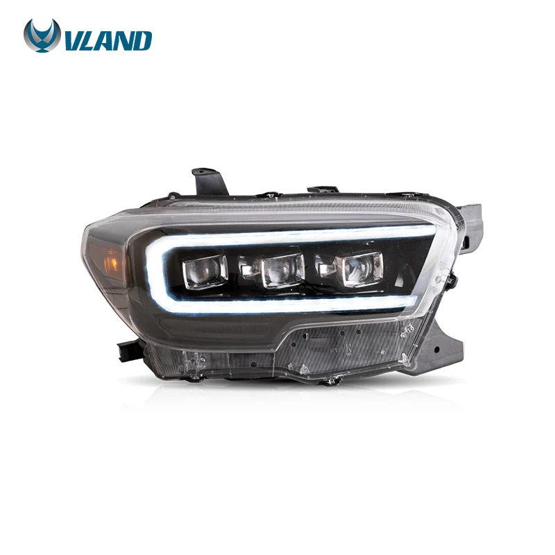 

apply toVLAND Full LED Headlights Car Front Lamp Assembly Welcome and Breathing Headlights 2015-2020 For Toyota Tacoma Headlight