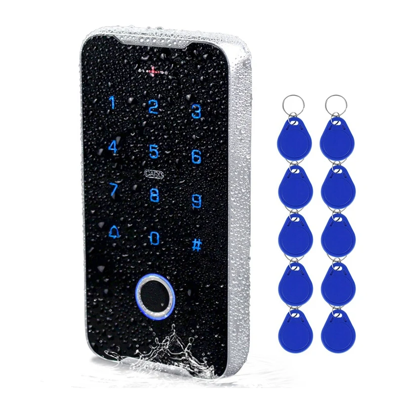 

IP68 Waterproof RFID Access Control Keypad Fingerprint Biometrics RFID Keypad Door Opener NFC Mobile Phone App Unlock