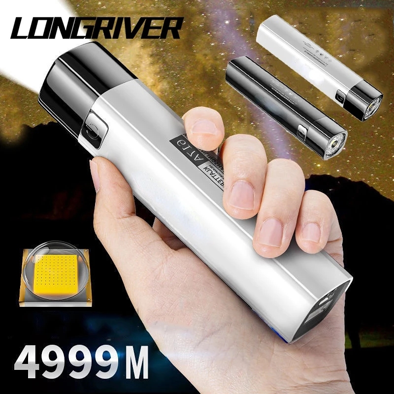 

Ультраяркий тактический светодиодный фонарик 2 в 1, уличный портативный мини-фонарь с внешним аккумулятором и зарядкой через USB, 3 режима