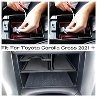 interior tidying accessories fit for toyota corolla cross 2021 2022 armrest box storage center container holder organizer case