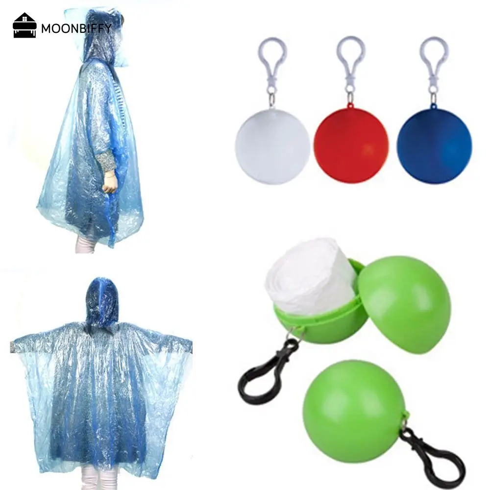 

Unisex Raincoat Disposable Rain Jacket Poncho Rainwear Keyring Ball Practical Portable Disposable Raincoat дождевик 우비 레인코트