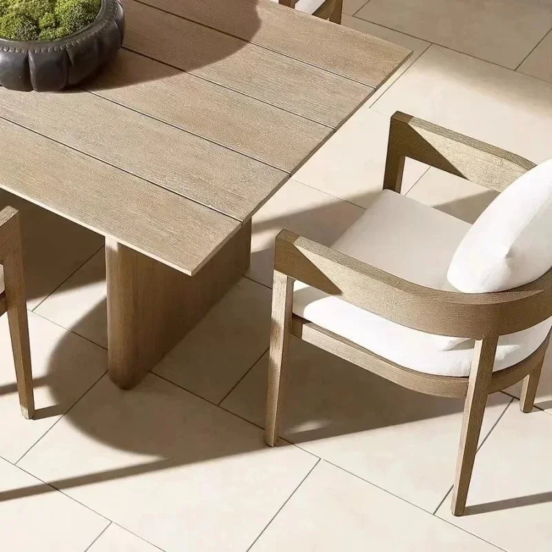 Уличный диван водонепроницаемый Диванный из тика роскошный комплект мебели для