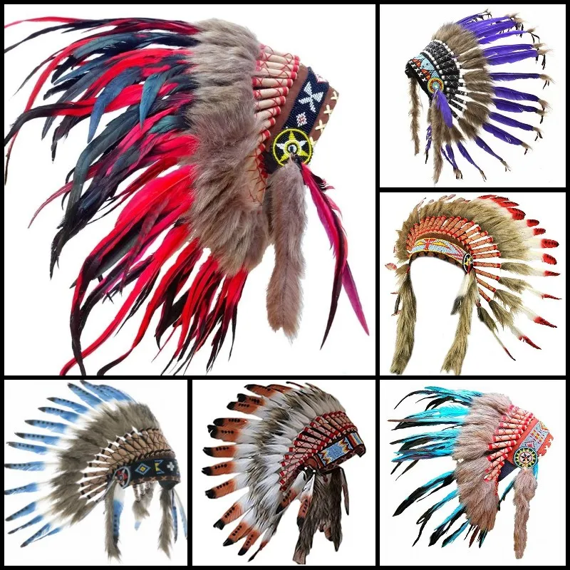 

Diamond Embroidery Art Natives Feather Headdresses Pictures Full Square Diamond Painting Mosaic Set Picture For Living Room