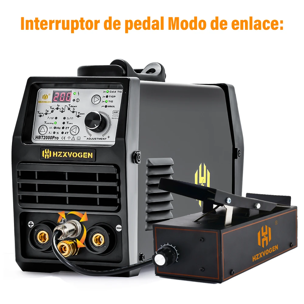HZXVOGEN 5-контактная педаль для сварки TIG 1K HVT250P AC/DC 10-200 управления и другие сварочные
