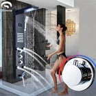 Душевая панель с водопадом, 5 функций, из нержавеющей стали, с массажной системой