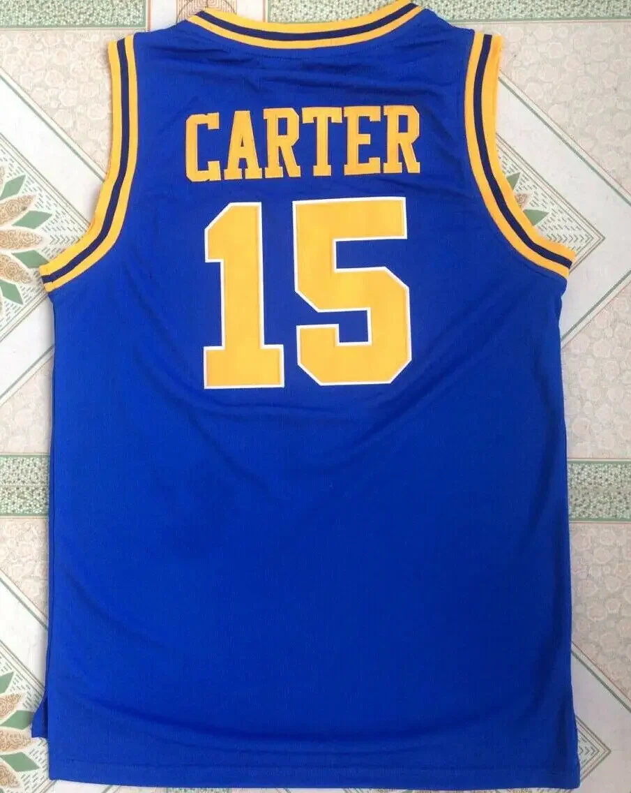 

Retro 15 Vince CARTER MAINLAND High School Blue Men's Basketball Jersey Stitched